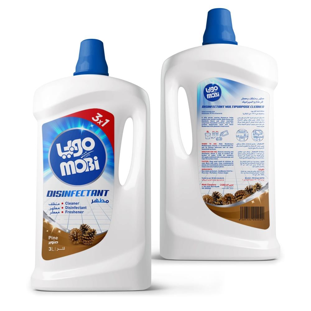 كرتون مطهرات 3 لتر صنوبر  4 حبات