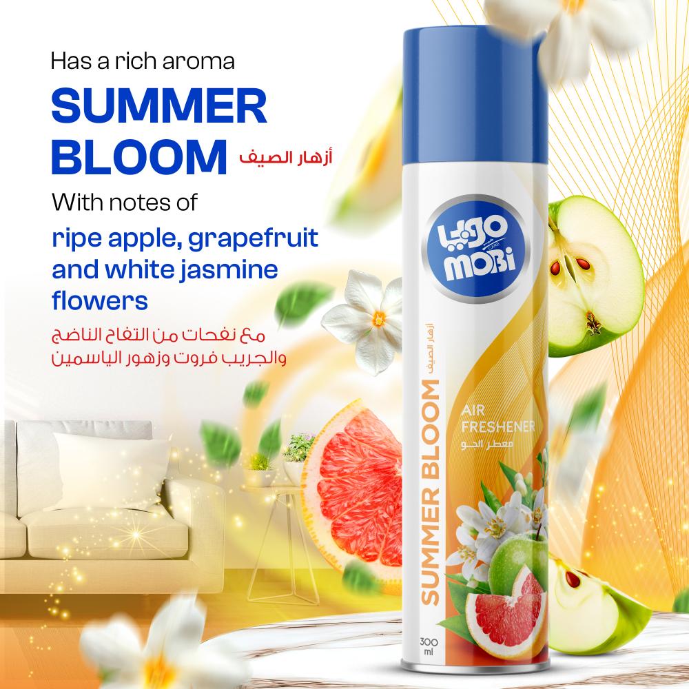 كرتون معطرات موبي 300 مل أزهار الصيف 48 حبة