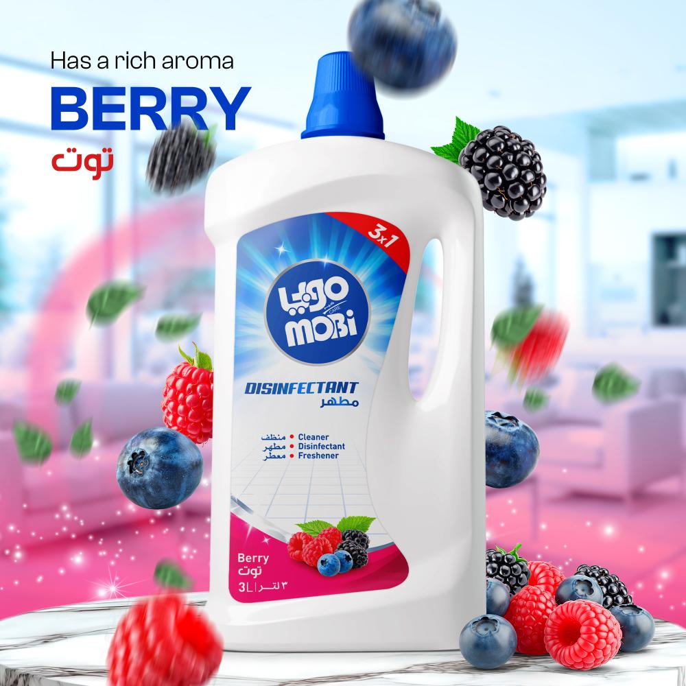 كرتون مطهرات 3 لتر توت 4 حبات