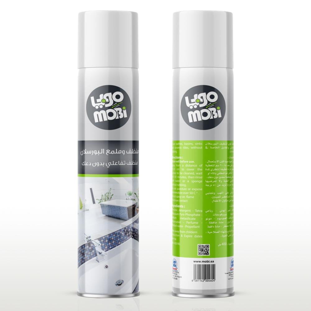 كرتون موبي منظف بورسلان 400 مل 12حبة