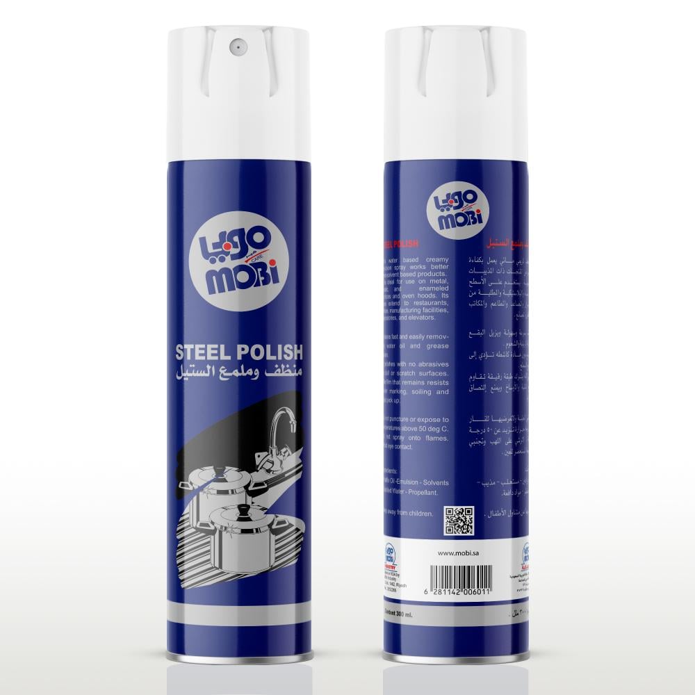 Mobi carton of steel polish, 300 ml, 12 pieces