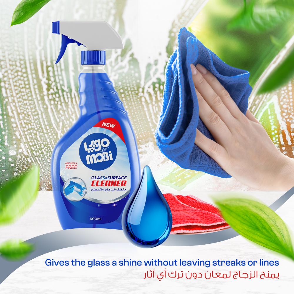 كرتون منظف زجاج 600 مل 24 حبة