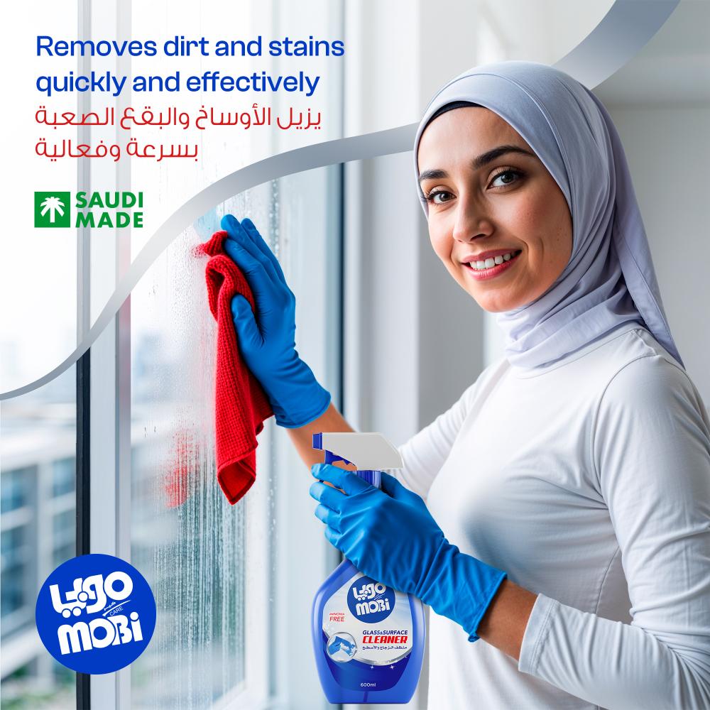 كرتون منظف زجاج 600 مل 24 حبة