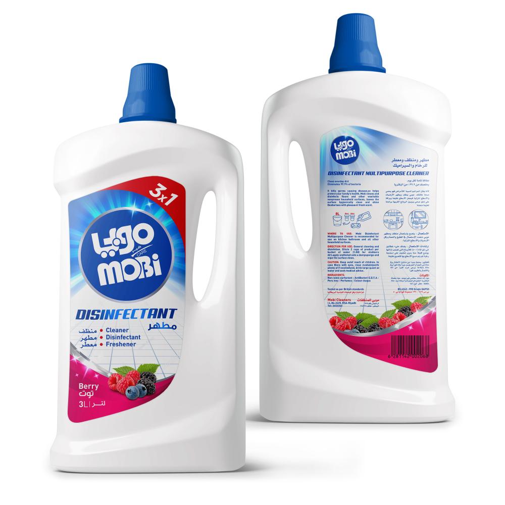 كرتون مطهرات 3 لتر توت 4 حبات