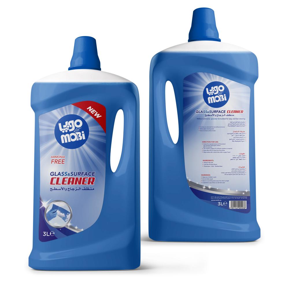 كرتون منظف زجاج 3 لتر  4 حبات