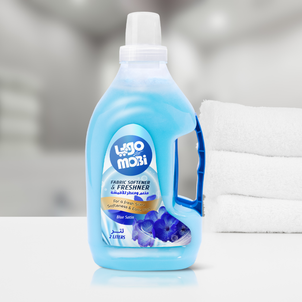 كرتون منعم ملابس 2 لتر أزرق 8 حبات