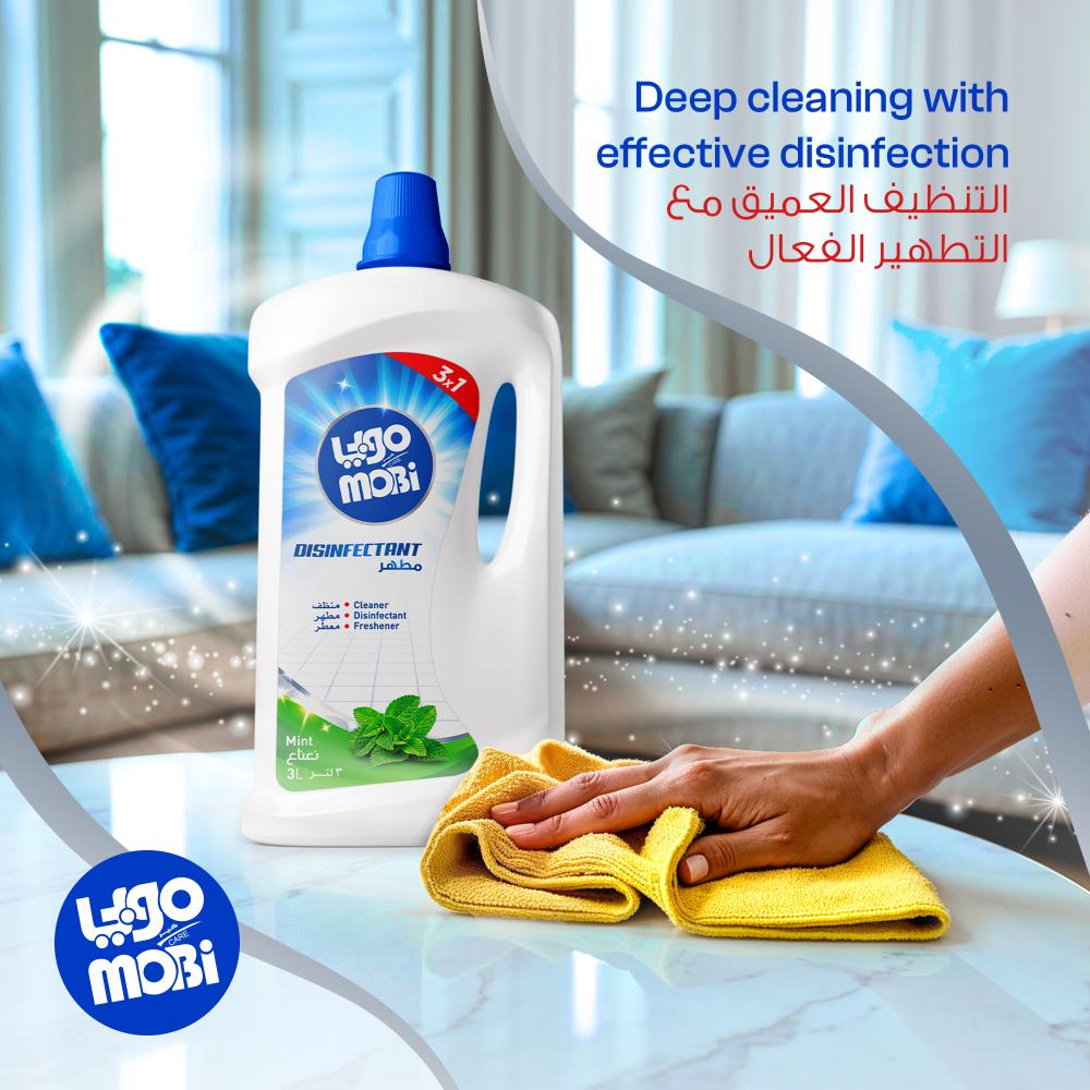 كرتون مطهرات 3 لتر نعناع  4 حبات