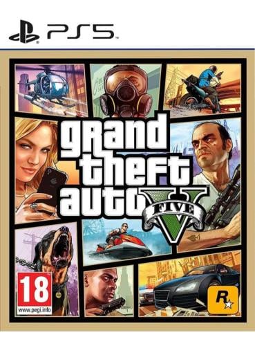CD لعبة Grand theft auto5 لبلاي ستيشن سوني5 جديده...