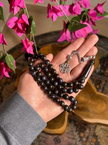 سبحة بكلايت أسود قلتر بنفسجي