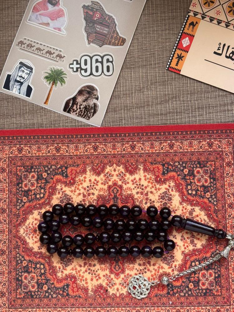 سبحة بكلايت أسود قلتر بنفسجي