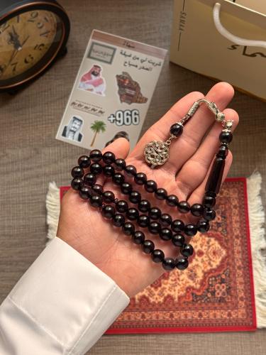سبحة بكلايت اسود شفاف