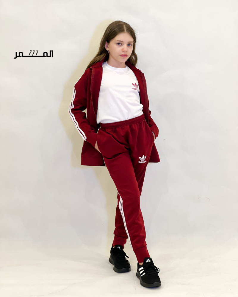 بدلة رياضة  أطفال  - عنابي