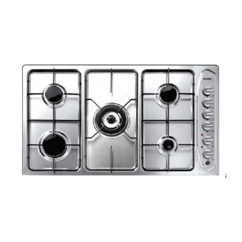 سطح ايطالي غاز 5 عيون بلت ان استلس استيل 60x90 - م...
