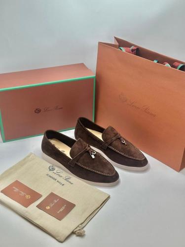 Loro Piana Summer Charms Walk Loafers DARK BROWN