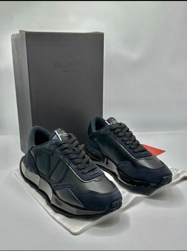 Valentino VL7N Black Logo Detailed Lace-Up