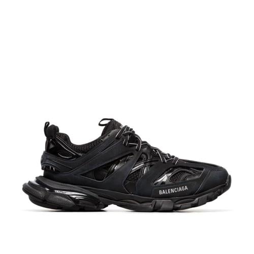 BALENCIAGA Track Black logo-detailed mesh and rubb...