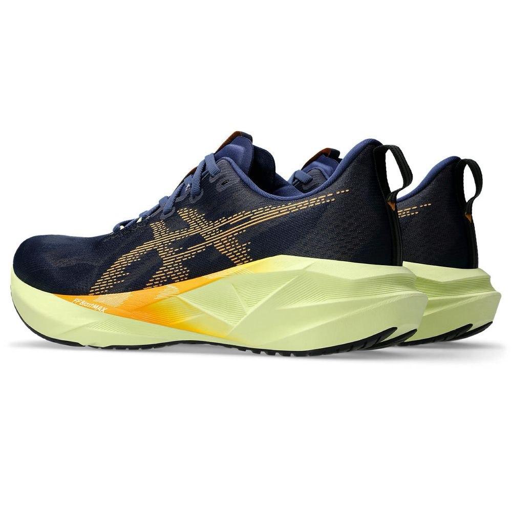 ASICS NOVABLAST- Navy Blue with green and orange