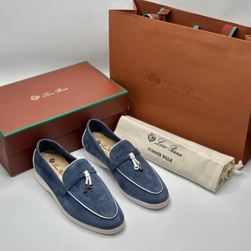 Loro Piana Summer Charms Walk Loafers BLUE