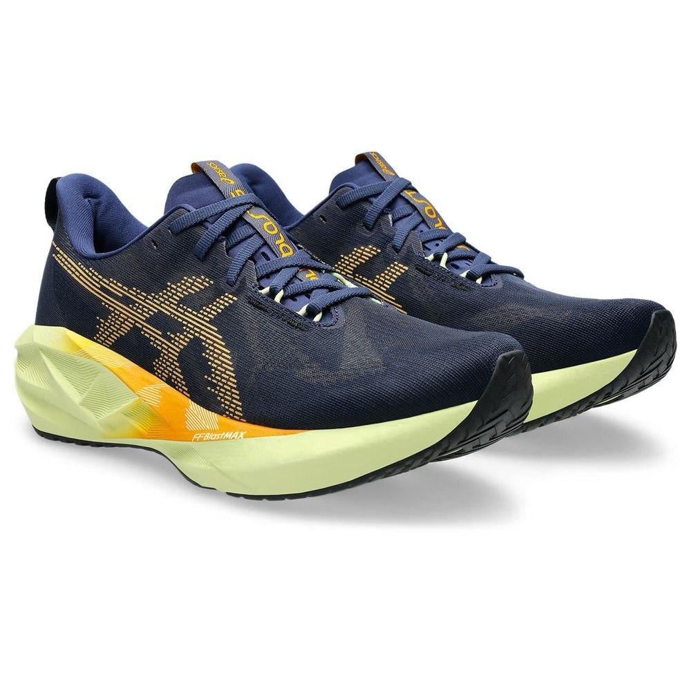 ASICS NOVABLAST- Navy Blue with green and orange