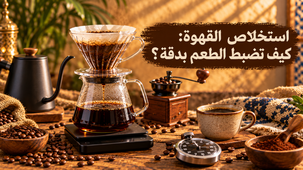 استخلاص القهوة كيف تضبط الطعم بدقة؟