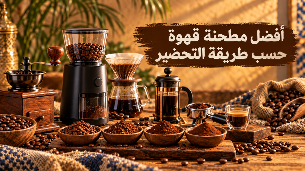 أفضل مطحنة قهوة حسب طريقة التحضير