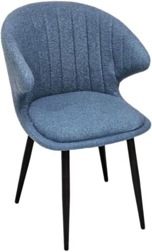 كرسي مفرد لون ازرق مع ارجل حديد لون ذهبي مقدم لكم من كاما