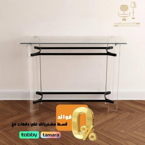 مدخل استقبال اكريليك - اسود - 80x40x120سم