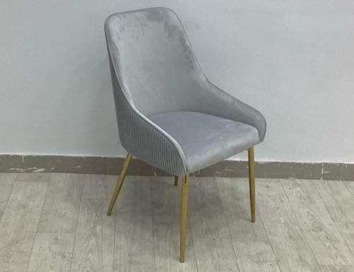 كرسي مفرد متعدد الاستخدام مخمل لون رمادي فاتح مقدم لكم من كاما