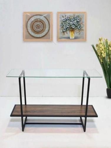 مدخل استقبال مودرن  خشب مع زجاج لون بني من كاما