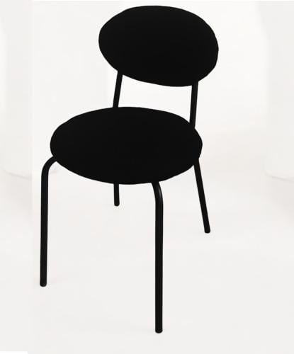 كرسي طعام بتصميم عصري لون أسود من كاما