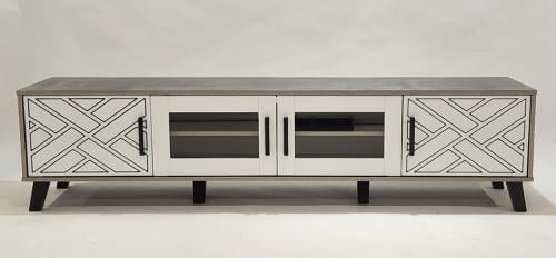 طاولة بلازما تصميم مودرن لون رمادي وأبيض مقاس 180 سم مقدمة لكم من كاما