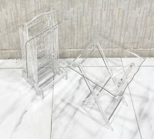 طقم طاولات أكريليك قابل للفتح مع حامل مودن عصري من كاما