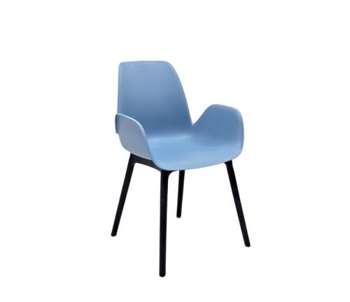 كرسي مفرد مودرن بلاستيك لون أزرق من كاما