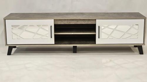 وحدة تلفزيون 160سم لون رمادي وأبيض مقدم لكم من كاما