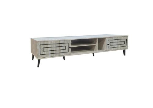 طاولة تلفزيون خشب مودرن بلون بيج مقاس 200 سم -من كاما – تصميم أنيق وعصري