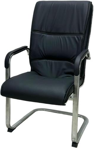 كرسي مكتبي جلد ثابت لون أسود مقدم لكم من كاما