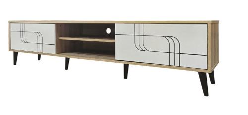 طاولة بلازما لون خشبي *أبيض مقاس160سم مقدم لكم من كاما