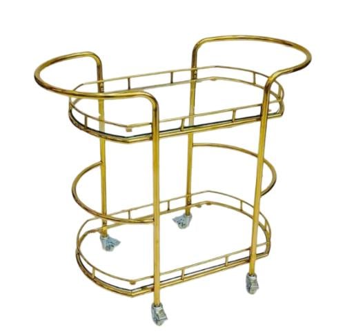 عربية تقديم استيل ذهبي شكل بيضوي من كاما