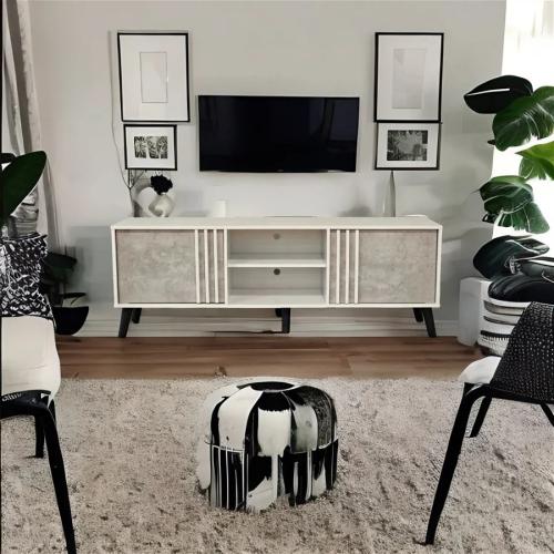 طاولة بلازما بتصميم جذاب لون أبيض مقاس 180 سم مقدمة لكم من كاما