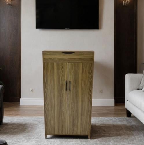 دولاب احذية خشب متعدد الاستخدامات لون بني من كاما