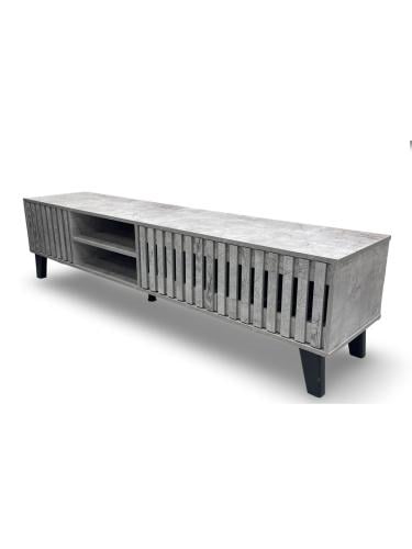 طاولة تلفزيون خشبية فاخرة 160 سم -لون رمادي – تصميم عصري- من كاما