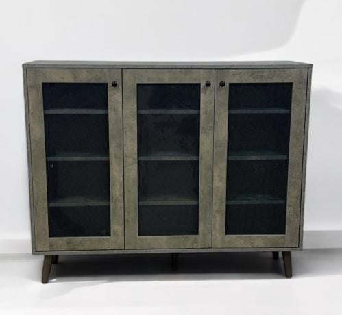 دولاب احذية 3 باب مقاس 120سم لون رمادي مقدم لكم من كاما