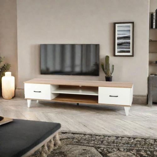 طاولة بلازما لون بني ابيض مقاس 160 سم من كاما