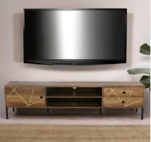 طاولة بلازما لون بني مقاس 160 سم