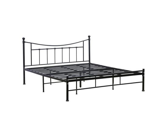 سرير حديد مقاس200×180 سم لون أسود– متين وآمن – تصميم عصري ومريح لغرف النوم من كاما