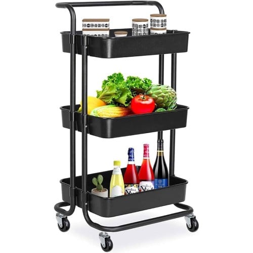 عربة أرفف منظم تخزين المطبخ شديدة