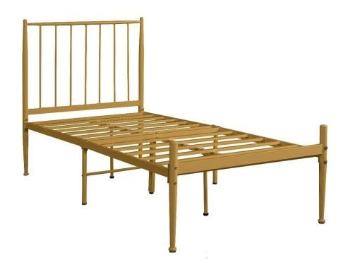 سرير حديد متين 190×90 سم - لون ذهبي- يناسب جميع غرف النوم- من كاما