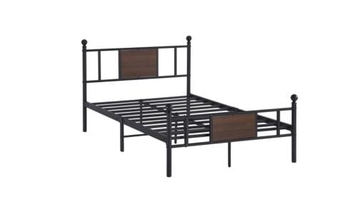 سرير حديد بتصميم مودرن شبابي لون أسود 120*190 سم  من كاما