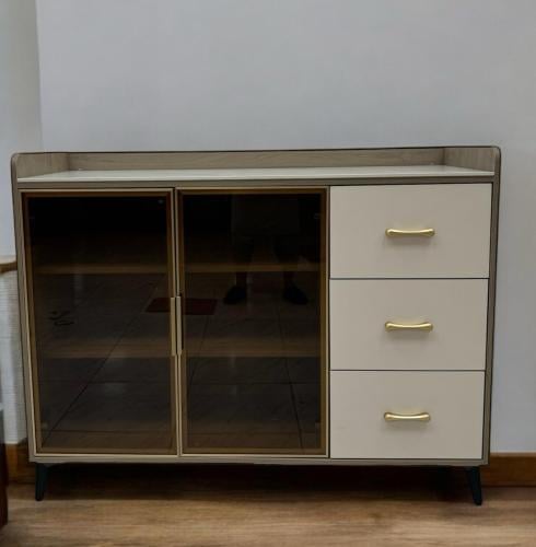 دولاب بوفية خشب سيراميك مقاس 120 سم من كاما