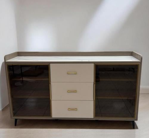 دولاب بوفية خشب سيراميك مقاس 140 سم من كاما